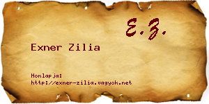 Exner Zilia névjegykártya